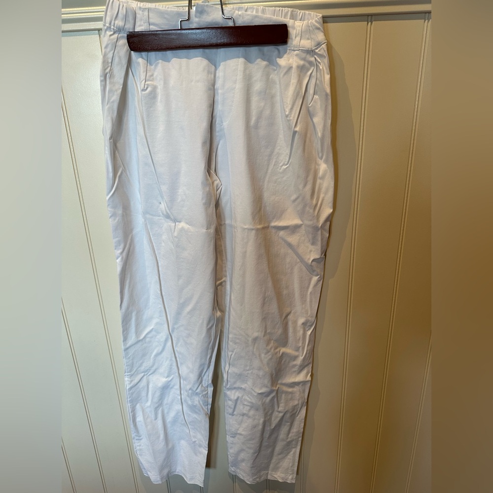 WEISSMAN Adult Small White Elastic Waist Long Pants Dance Costume